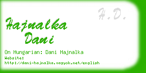 hajnalka dani business card